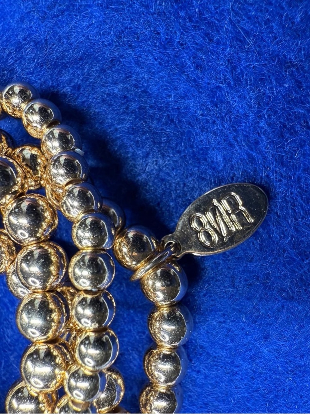 18k Gold Plated. 8 Other Reasons Rose Gold Beaded Stretch Bracelet Set. NWT - Picture 4 of 6